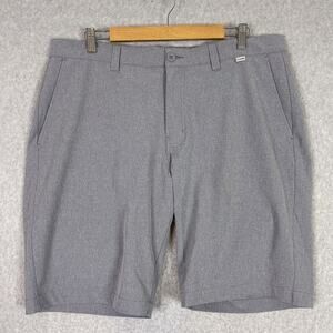 Travis Mathew Shorts Mens 36 (Fits 38) Grey Performance Chino Short